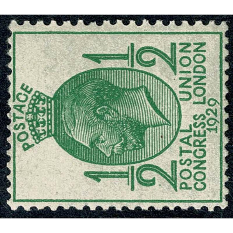 1929 ½d green. WATERMARK SIDEWAYS. SG 434b. Unmounted Mint