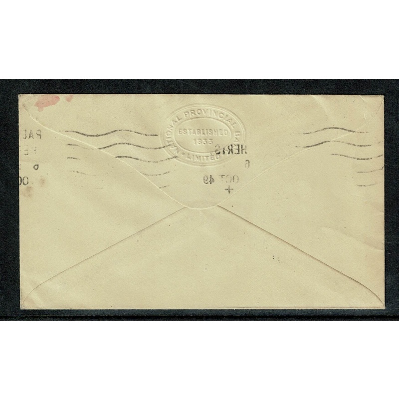 1949 Universal Postal Union. Plain typed addressed cover FDI machine cancel.