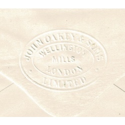 1d Carmine  Stamped To Order envelope.  Advertising "Wellington Knife Polish" H&B ES31