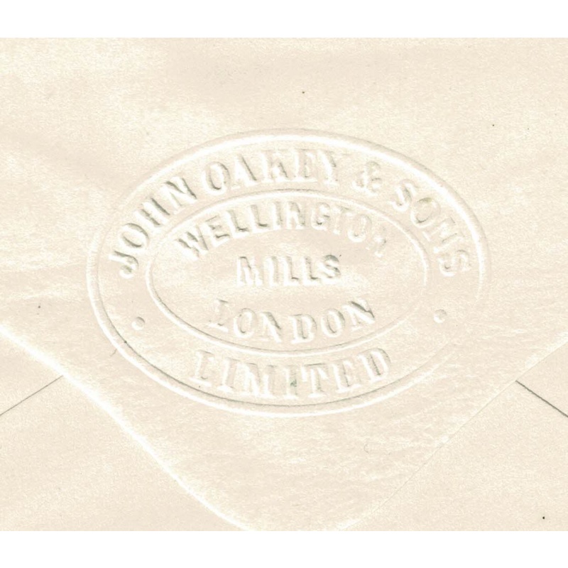 1d Carmine  Stamped To Order envelope.  Advertising "Wellington Knife Polish" H&B ES31