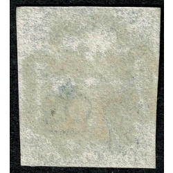 1d black "KL" Plate 1b. Cancelled by red Maltese cross. 4 good to large margins.