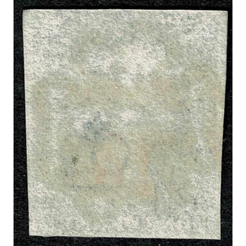 1d black "KL" Plate 1b. Cancelled by red Maltese cross. 4 good to large margins.