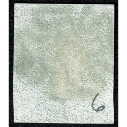 1d black "OJ" Plate 6. Cancelled by red Maltese cross. 4 large even margins.