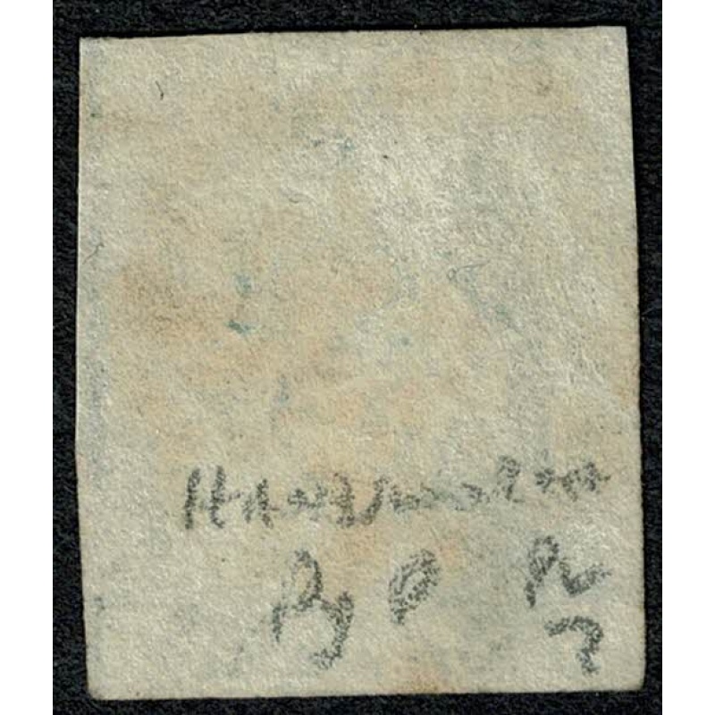 1d black "JL" Plate 7. Cancelled by red Maltese cross and "P y P" (Handsworth) in blue. 4 good margins.