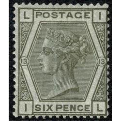 GB SG 147. 6d grey "IL" Plate 13. Unmounted mint.