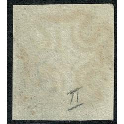 1d Black "CH" Plate 2. Four margins, Black Maltese cross cancellation.