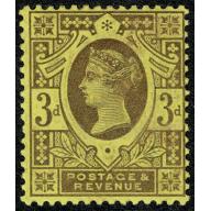 SG 203 3d purple on yellow. Unmounted mint.