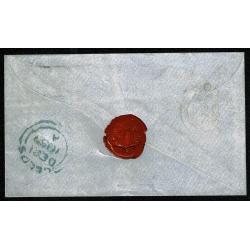 1d red "MF" on envelope to Leeds. Darlington horizontal oval cancellation.