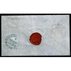 1d red "MF" on envelope to Leeds. Darlington horizontal oval cancellation. SG 8-12