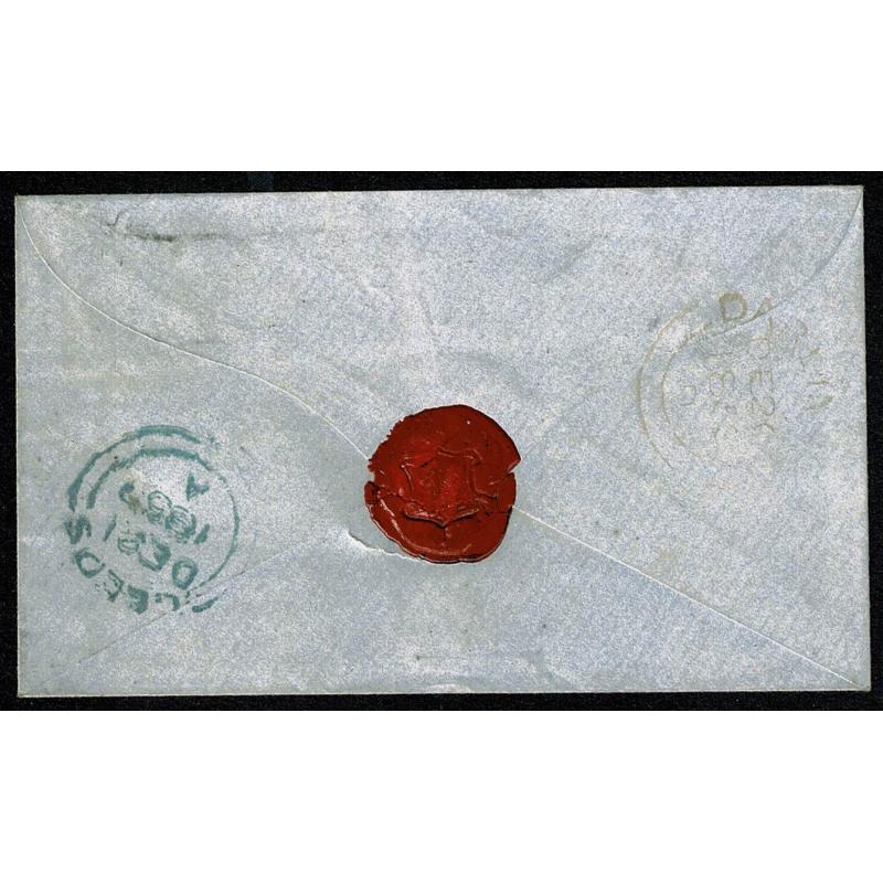 1d red "MF" on envelope to Leeds. Darlington horizontal oval cancellation. SG 8-12