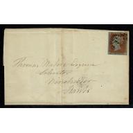 1d red "RB" with four good even margins on entire to Winchester. SG 8-12