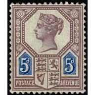 SG 207. 5d dull purple and blue Die I. Unmounted mint.