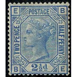 2½d Blue. Plate 23. Lightly mounted mint. SG 157
