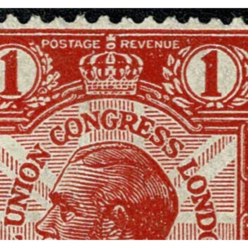 1929 PUC 1d scarlet. Plate K29 block with listed variety " Co joined" SG Spec. NCom6e