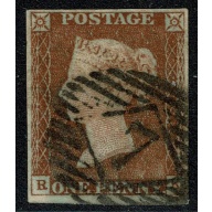 1841 1d Red "R?" Plate 35.  Black London District No.7 (Stoke Newington) cancel.