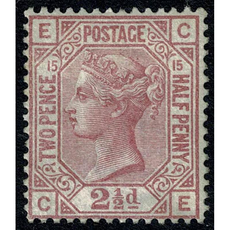 SG 141. 2½d rosy mauve "CE" plate 15. Mounted mint.