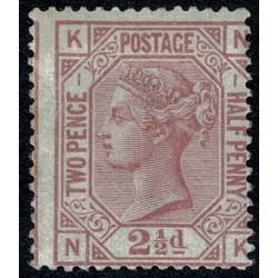 SG 139. 2½d rosy mauve "NK" plate 1. Mounted mint.