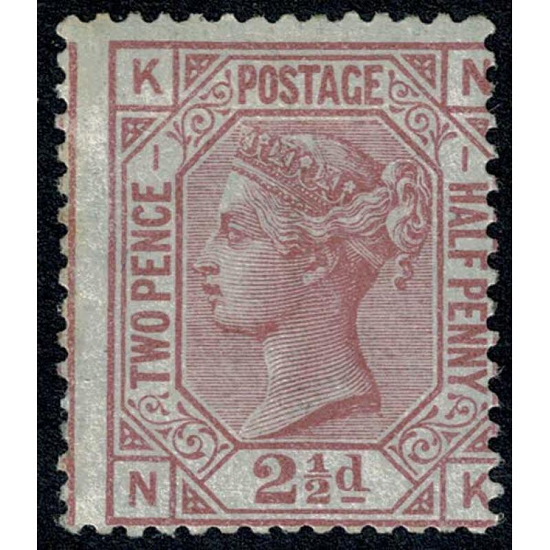SG 139. 2½d rosy mauve "NK" plate 1. Mounted mint.