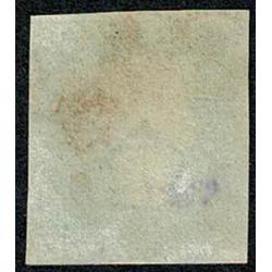 1d Black "GF" Plate 4. Fine four margins cancelled by red Maltese cross.