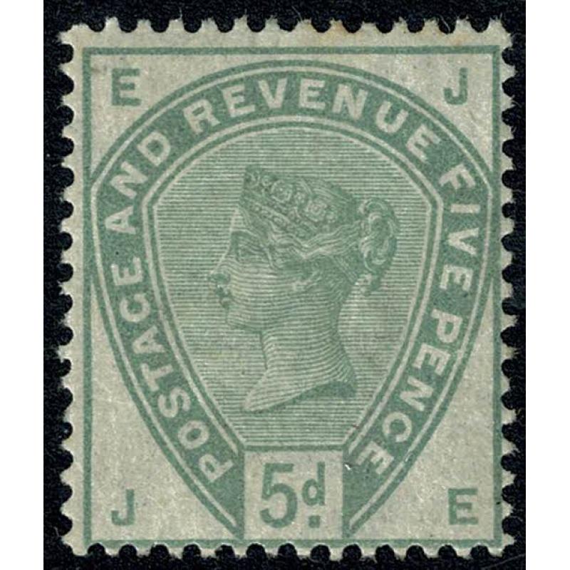 SG 193. 5d green "JE". Unmounted mint.