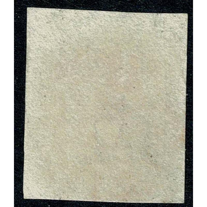 1d black "MB" Plate 2. 4 good to large margins. Cancelled by red Maltese Cross.