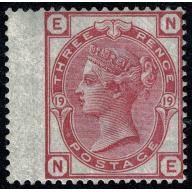 SG 143. 3d rose "NE". Unmounted mint.