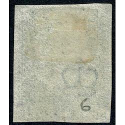 1d grey black "NE" Plate 6. 4 margins. Cancelled by red Maltese Cross.