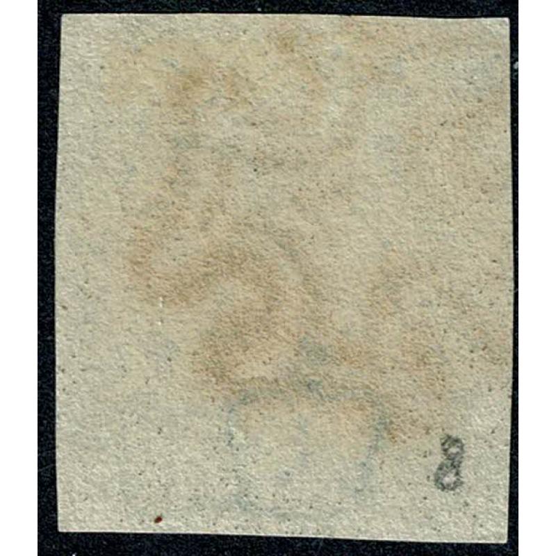 1d black "TG" Plate 8. Cancelled by black Maltese Cross.