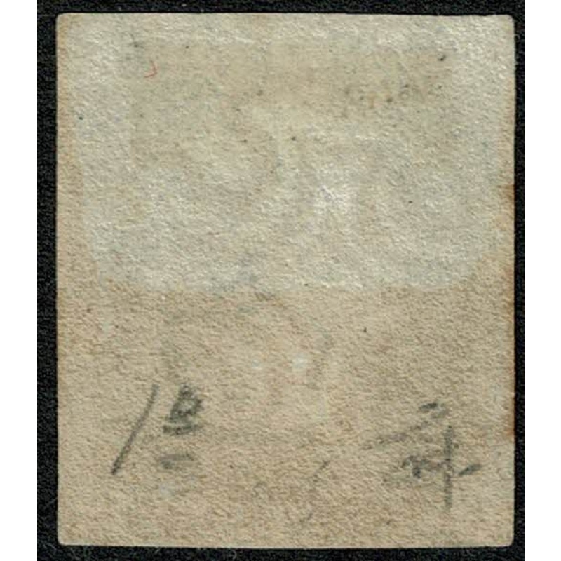 1d black "FC" Plate 1b, Cancelled by BROWNISH Maltese cross.