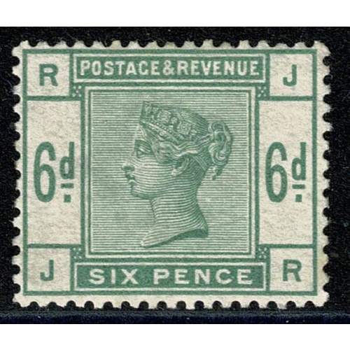 SG 194. 6d green "JR". Unmounted mint.