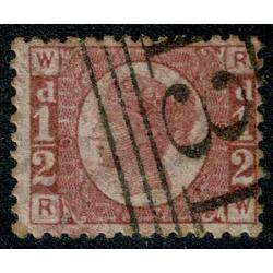 1870 ½d Plate 9 very fine used.