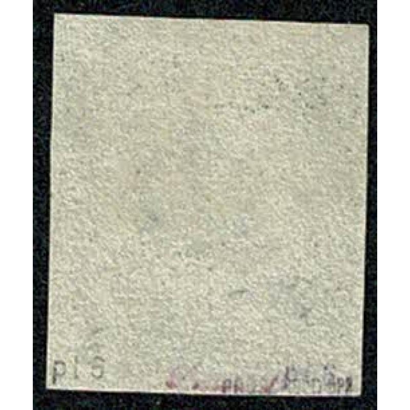 1d Black "AF" Plate 6. Four good to large margins. Cancelled by red Maltese cross.