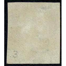 1d Black "EE" Plate 3. Fine used four margins light red Maltese cross