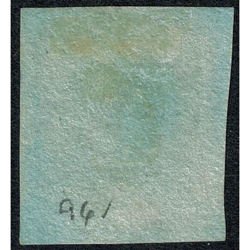 1841 1d Red "PG" Plate 96. Blue 1844 type cancel.